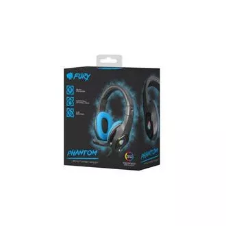 Slušalice Fury Gaming sa Phantom mikrofonom, žičane, RGB, USB, jack 3.5mm, dužina kabela 2m, crne Slušalice Fury Gaming sa Phantom mikrofonom, žičane, RGB, USB, jack 3.5mm, dužina kabela 2m, crne