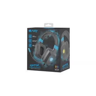 Fury Gaming slušalice s Raptor mikrofonom, žičane, RGB, USB, jack 3.5mm, duljina kabela 2m, crne Fury Gaming slušalice s Raptor mikrofonom, žičane, RGB, USB, jack 3.5mm, duljina kabela 2m, crne