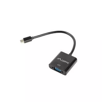 LANBERG adapter HDMI (M) na VGA (Ž) + Minijack 3,5 mm (Ž) kabel 20 cm