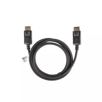 LANBERG priključni kabel DisplayPort 1.2 M/M, 4K@60Hz, dužina 1.8m, crni, sa zasunom, pozlaćeni konektori LANBERG priključni kabel DisplayPort 1.2 M/M, 4K@60Hz, dužina 1.8m, crni, sa zasunom, pozlaćeni konektori