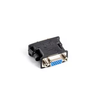 LANBERG adapter DVI-I (M) (24+5) Dual link to VGA (F), crni