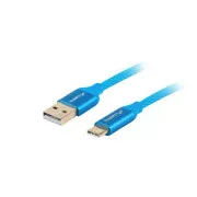 LANBERG USB-C (M) na USB-A (M) 2.0 kabel 1.8m, plavi, brzo punjenje 3.0