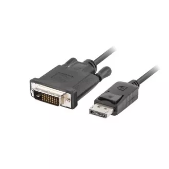 LANBERG priključni kabel DisplayPort 1.2 na DVI-D (24+1), M/M, dužina 1,8m, dual link, crni
