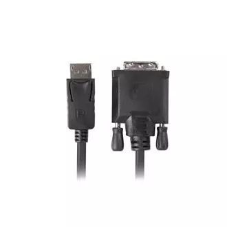 LANBERG priključni kabel DisplayPort 1.2 na DVI-D (24+1), M/M, dužina 1,8m, dual link, crni