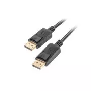 LANBERG priključni kabel DisplayPort 1.2 M/M, 4K@60Hz, dužina 3m, crni, sa zasunom, pozlaćeni konektori