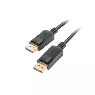 LANBERG priključni kabel DisplayPort 1.2 M/M, 4K@60Hz, dužina 3m, crni, sa zasunom, pozlaćeni konektori LANBERG priključni kabel DisplayPort 1.2 M/M, 4K@60Hz, dužina 3m, crni, sa zasunom, pozlaćeni konektori