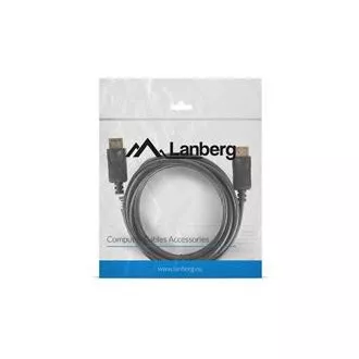 LANBERG priključni kabel DisplayPort 1.2 M/M, 4K@60Hz, dužina 3m, crni, sa zasunom, pozlaćeni konektori LANBERG priključni kabel DisplayPort 1.2 M/M, 4K@60Hz, dužina 3m, crni, sa zasunom, pozlaćeni konektori