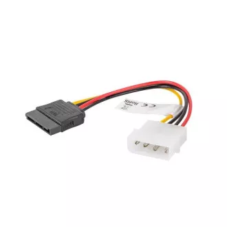 LANBERG Molex (M) na SATA (F) kabel 15 cm
