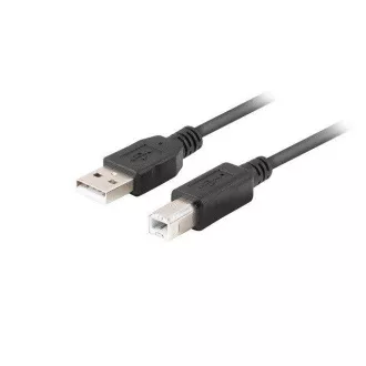LANBERG USB-A (M) na USB-B (M) 2.0 kabel 1m, crni