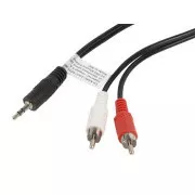 LANBERG Minijack 3,5 mm (M) 3 PIN na 2x RCA (CINCH) (M) kabel 1,5 m