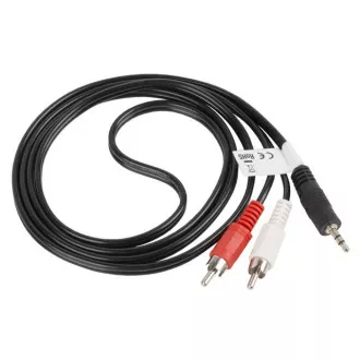 LANBERG Minijack 3,5 mm (M) 3 PIN na 2x RCA (CINCH) (M) kabel 1,5 m LANBERG Minijack 3,5 mm (M) 3 PIN na 2x RCA (CINCH) (M) kabel 1,5 m