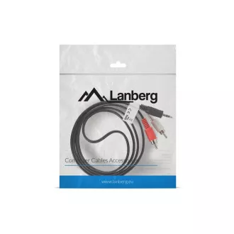 LANBERG Minijack 3,5 mm (M) 3 PIN na 2x RCA (CINCH) (M) kabel 1,5 m LANBERG Minijack 3,5 mm (M) 3 PIN na 2x RCA (CINCH) (M) kabel 1,5 m