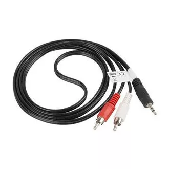 LANBERG Minijack 3,5 mm (M) 3 PIN na 2x RCA (CINCH) (M) kabel 1,5 m LANBERG Minijack 3,5 mm (M) 3 PIN na 2x RCA (CINCH) (M) kabel 1,5 m