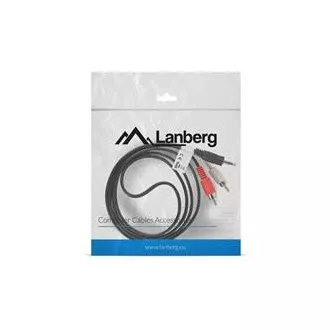 LANBERG Minijack 3,5 mm (M) 3 PIN na 2x RCA (CINCH) (M) kabel 1,5 m LANBERG Minijack 3,5 mm (M) 3 PIN na 2x RCA (CINCH) (M) kabel 1,5 m