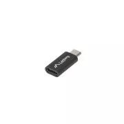 LANBERG adapter USB-C (F) 2.0 na USB MICRO (M), crni