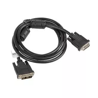LANBERG priključni kabel DVI-D(18+1) na DVI-D (18+1), M/M, dužina 1,8m, single link, crni LANBERG priključni kabel DVI-D(18+1) na DVI-D (18+1), M/M, dužina 1,8m, single link, crni