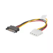 LANBERG Molex (F) na SATA (M) kabel 15 cm