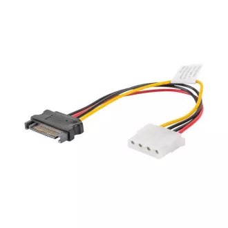 LANBERG Molex (F) na SATA (M) kabel 15 cm