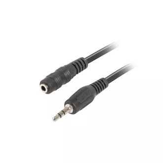 LANBERG Minijack 3.5mm M/F 3 PIN kabel 5m, crni LANBERG Minijack 3.5mm M/F 3 PIN kabel 5m, crni