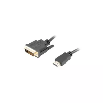 LANBERG priključni kabel HDMI/A na DVI-D (24+1), M/M, 4K@30Hz, dužina 3m, crni, dual link, pozlaćeni konektori