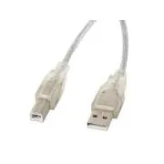 LANBERG USB-A (M) na USB-B (M) 2.0 kabel 5m, proziran