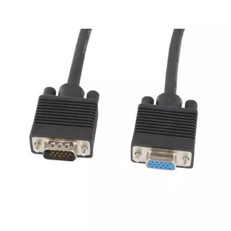 LANBERG VGA M/F produžni kabel 1,8m, oklopljen, crni