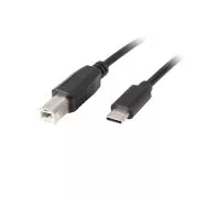 LANBERG USB-C (M) na USB-B (M) 2.0 kabel 1,8 m, crni