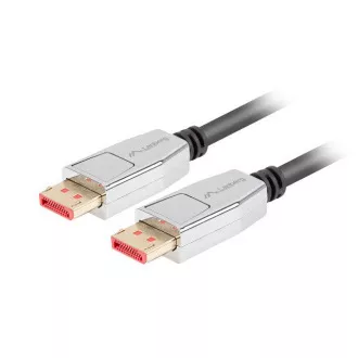LANBERG priključni kabel DisplayPort 1.4 M/M, 8K@60Hz, 5K@120Hz, dužina 1.8m, crni, sa zasunom, pozlaćeni konektori LANBERG priključni kabel DisplayPort 1.4 M/M, 8K@60Hz, 5K@120Hz, dužina 1.8m, crni, sa zasunom, pozlaćeni konektori