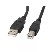 LANBERG USB - A (M) na USB - B (M) 2.0, kabel 0,5m, crni