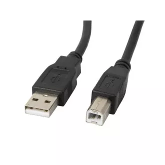 LANBERG USB - A (M) na USB - B (M) 2.0, kabel 0,5m, crni