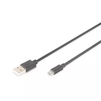 Digitus USB 2.0 kabel USB A muški na USB mikro B muški, 2x oklopljen, bakar, 1m