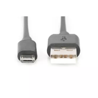 Digitus USB 2.0 kabel USB A muški na USB mikro B muški, 2x oklopljen, bakar, 1m