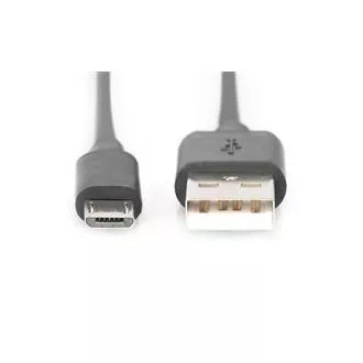 Digitus USB 2.0 kabel USB A muški na USB mikro B muški, 2x oklopljen, bakar, 1m