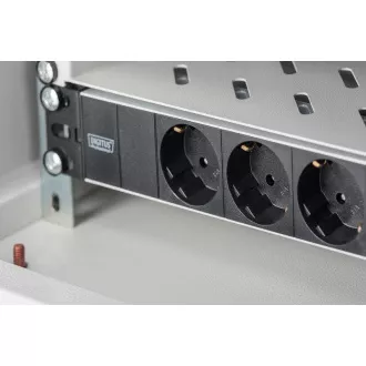 Digitus 1U aluminijski PDU, 254mm (10") za montažu na stalak 3x sigurnosna utičnica, 16A, 4000W, 250VAC 50/60Hz Digitus 1U aluminijski PDU, 254mm (10") za montažu na stalak 3x sigurnosna utičnica, 16A, 4000W, 250VAC 50/60Hz