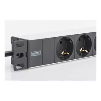 Digitus 1U aluminijski PDU, 254mm (10") za montažu na stalak 3x sigurnosna utičnica, 16A, 4000W, 250VAC 50/60Hz Digitus 1U aluminijski PDU, 254mm (10") za montažu na stalak 3x sigurnosna utičnica, 16A, 4000W, 250VAC 50/60Hz