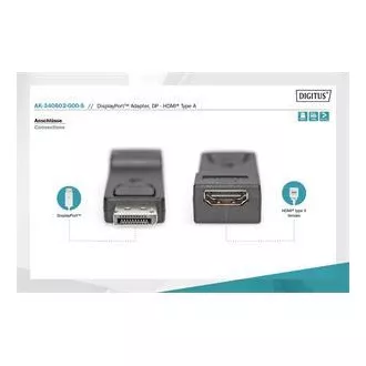 Digitus DisplayPort adapter, Displayport muški -> HDMI A ženski