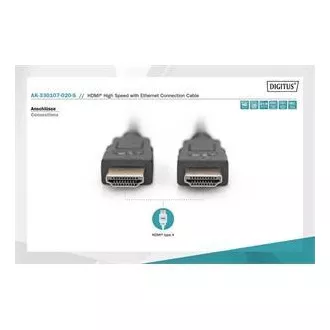 Digitus High Speed HDMI priključni kabel, tip AM/M, 2.0 m, Ultra HD 60p, zlatna, bijela Digitus High Speed HDMI priključni kabel, tip AM/M, 2.0 m, Ultra HD 60p, zlatna, bijela