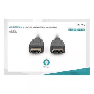 Digitus High Speed HDMI priključni kabel, tip AM/M, 3.0 m, Ultra HD 60p, zlatna, bijela Digitus High Speed HDMI priključni kabel, tip AM/M, 3.0 m, Ultra HD 60p, zlatna, bijela