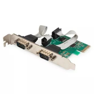 Digitus PCI Express x1 adapter 2xserijski port, +niskoprofilni čipset: ASIX99100