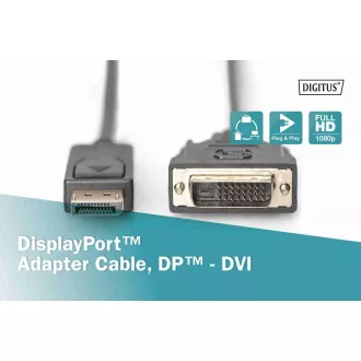 Digitus DisplayPort priključni kabel, DP/M-DVI (24+1)/M 2.0m