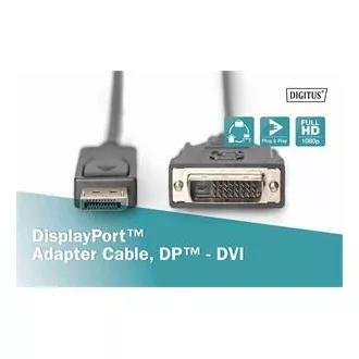 Digitus DisplayPort priključni kabel, DP/M-DVI (24+1)/M 2.0m