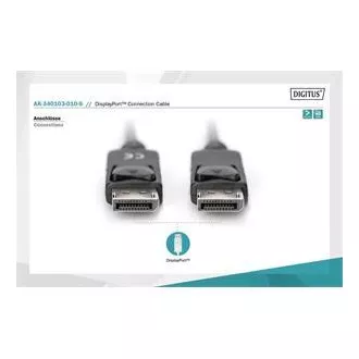 Digitus DisplayPort 1.1a. priključni kabel 1 m, CU, AWG28, 2x oklopljen