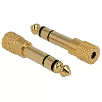 Delock adapter stereo jack 6,35 mm muški na stereo jack 3,5 mm ženski