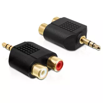 Delock audio adapter stereo jack 3,5 mm 3 pinski muški > 2 x RCA (CINCH) ženski