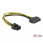 Delock kabel za napajanje SATA 15 pin na 6 pin PCI Express