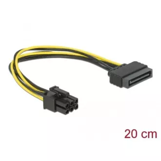 Delock kabel za napajanje SATA 15 pin na 6 pin PCI Express