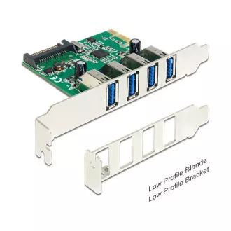 Delock PCI Express kartica > 4 x USB 3.0 +niski profil