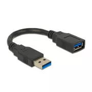 Delock USB 3.0 kabel produžni A/A muški/ženski duljine 15 cm