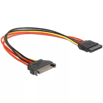 Delock kabel za napajanje SATA 15-pinski muški > SATA 15-pinski ženski produžni kabel 30 cm