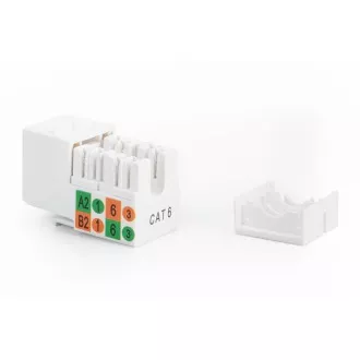 DIGITUS Keystone Jack CAT 5e, neoklopljeni RJ45 na LSA, bijeli DIGITUS Keystone Jack CAT 5e, neoklopljeni RJ45 na LSA, bijeli